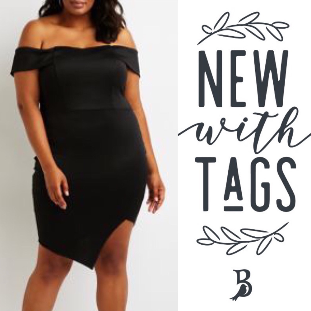 Asymmetrical Off Shoulder Dress Charlotte Russe
